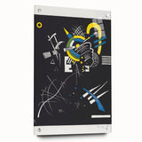 Abstract Geometric Modern Wall Art - Bold Black and Yellow Print