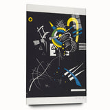 Abstract Geometric Modern Wall Art - Bold Black and Yellow Print