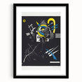 Abstract Geometric Modern Wall Art - Bold Black and Yellow Print