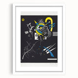 Abstract Geometric Modern Wall Art - Bold Black and Yellow Print