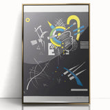 Abstract Geometric Modern Wall Art - Bold Black and Yellow Print
