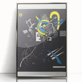 Abstract Geometric Modern Wall Art - Bold Black and Yellow Print