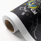 Abstract Geometric Modern Wall Art - Bold Black and Yellow Print