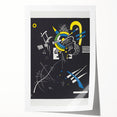 Abstract Geometric Modern Wall Art - Bold Black and Yellow Print