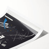 Abstract Geometric Modern Wall Art - Bold Black and Yellow Print