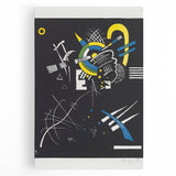 Abstract Geometric Modern Wall Art - Bold Black and Yellow Print