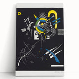 Abstract Geometric Modern Wall Art - Bold Black and Yellow Print