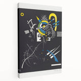 Abstract Geometric Modern Wall Art - Bold Black and Yellow Print