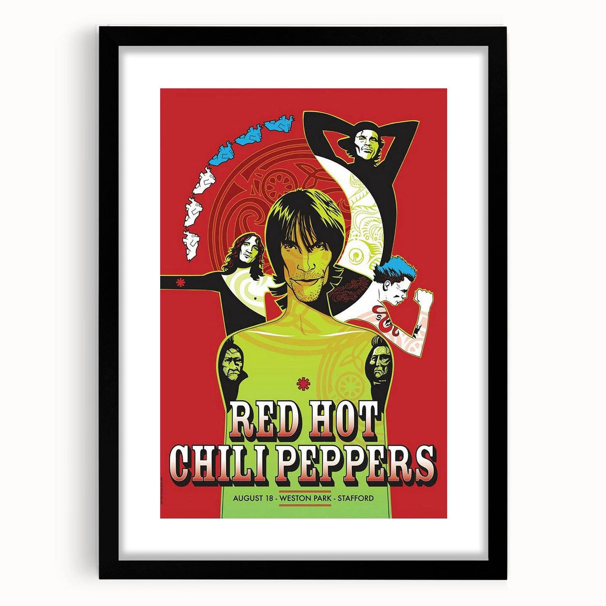 Red Hot Chili Peppers Weston Park Poster | Vintage Rock Art