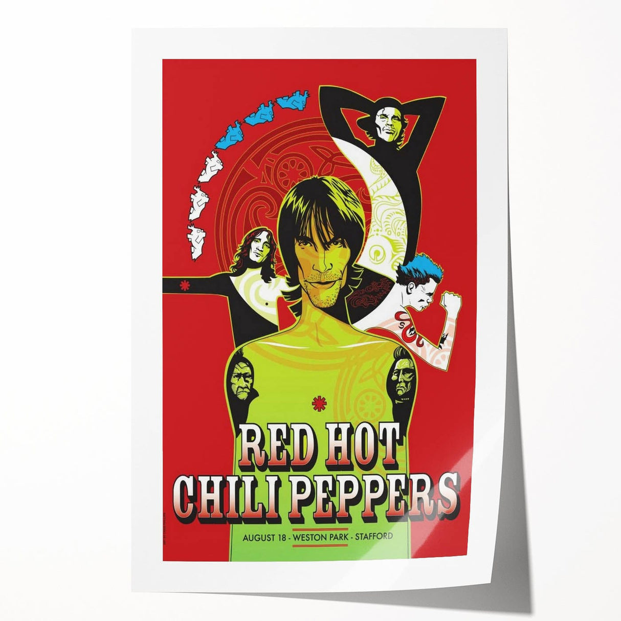 Red Hot Chili Peppers Weston Park Poster | Vintage Rock Art