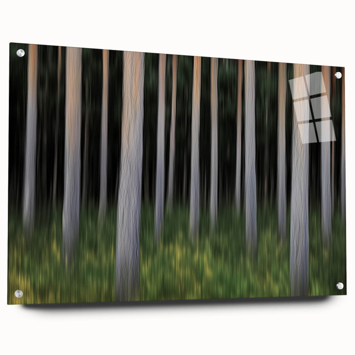 Vertical Forest Flow – Dynamic Abstract Tree Motion Wall Art