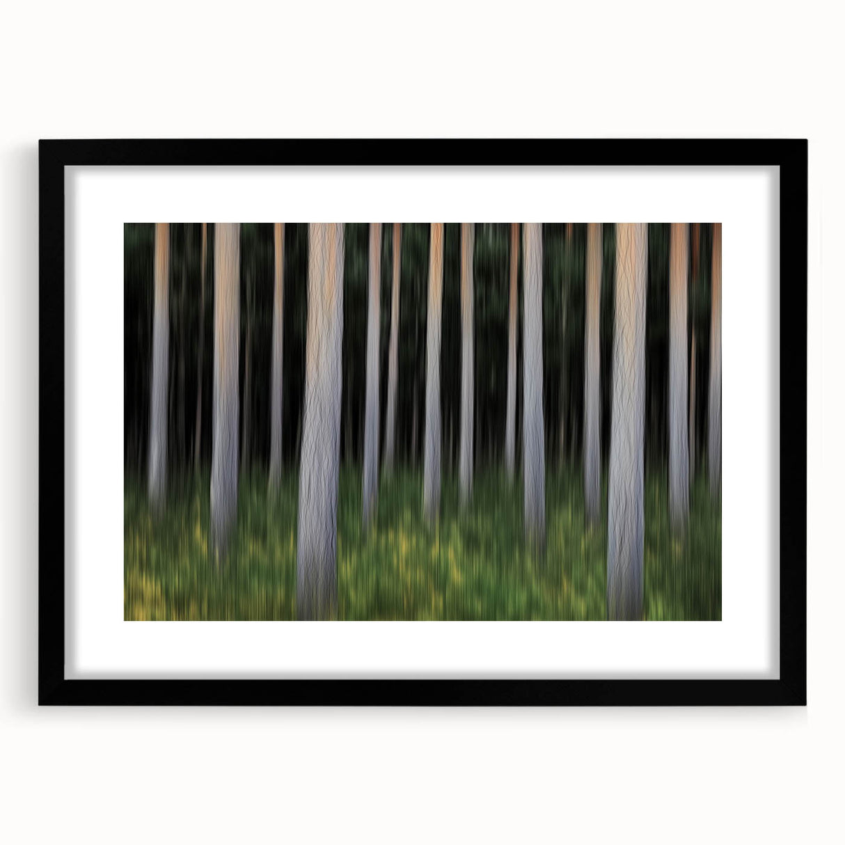 Vertical Forest Flow – Dynamic Abstract Tree Motion Wall Art
