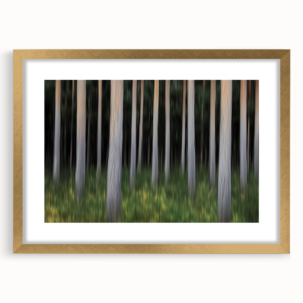 Vertical Forest Flow – Dynamic Abstract Tree Motion Wall Art