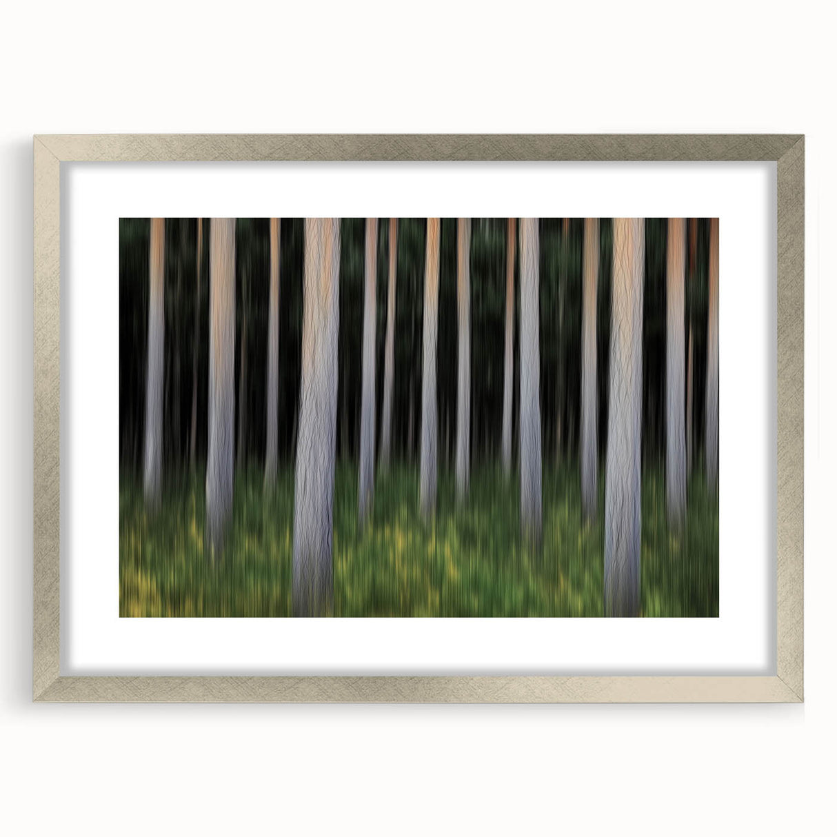 Vertical Forest Flow – Dynamic Abstract Tree Motion Wall Art