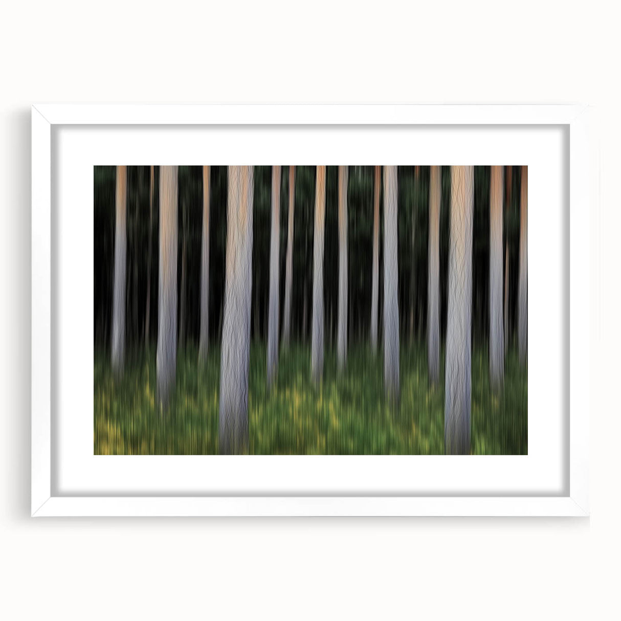 Vertical Forest Flow – Dynamic Abstract Tree Motion Wall Art