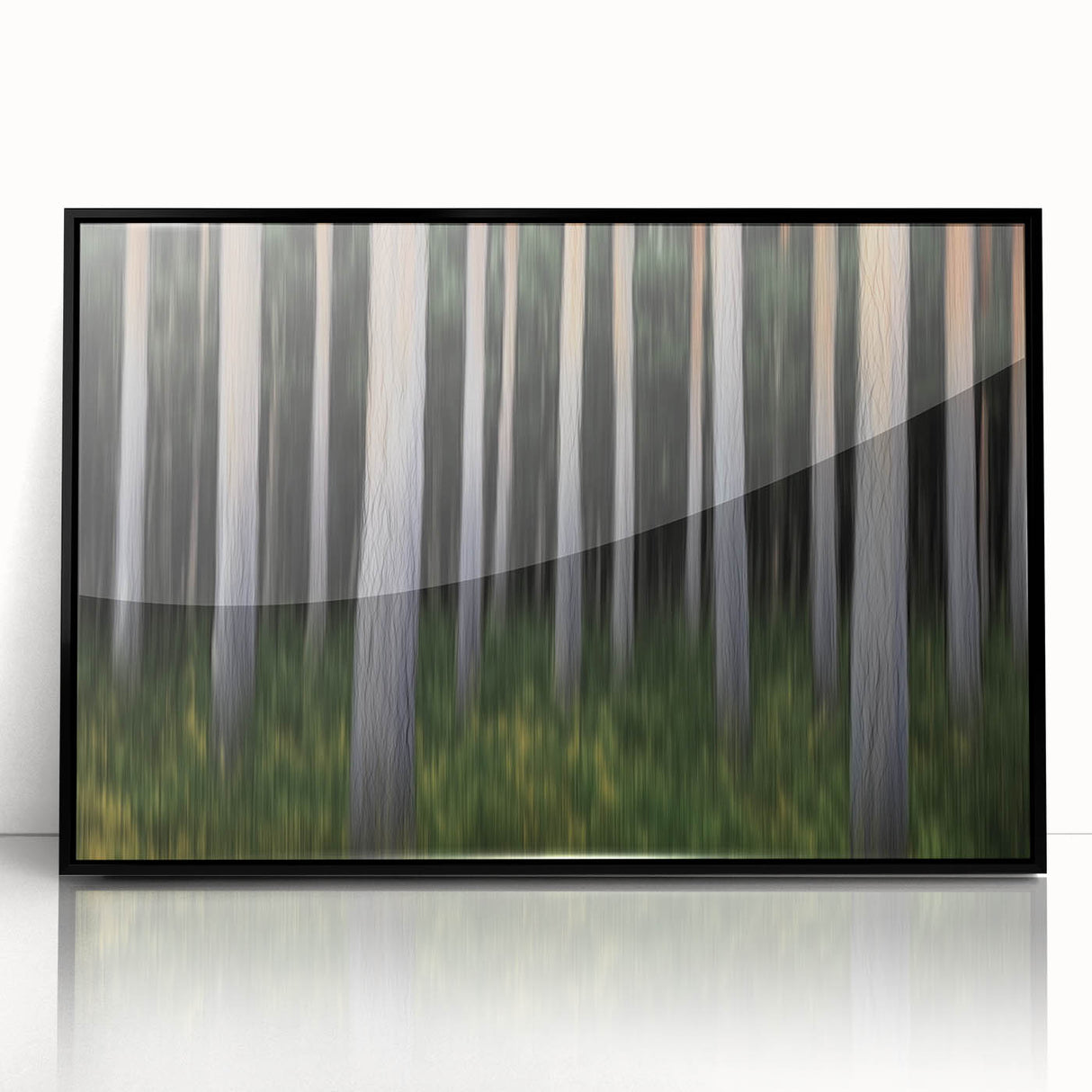 Vertical Forest Flow – Dynamic Abstract Tree Motion Wall Art