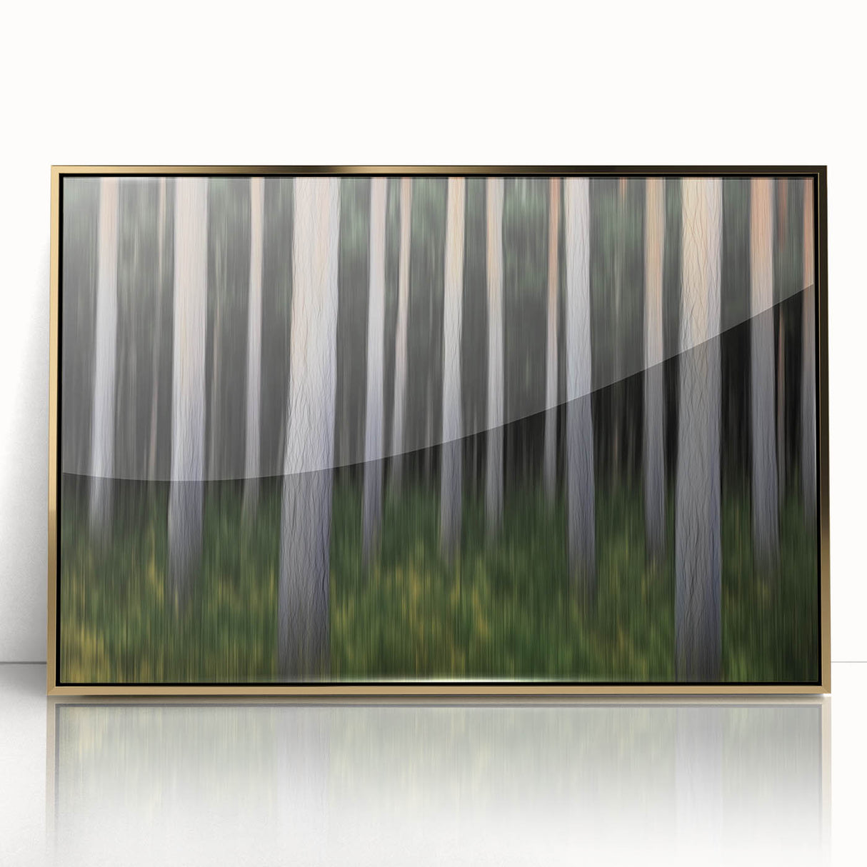 Vertical Forest Flow – Dynamic Abstract Tree Motion Wall Art