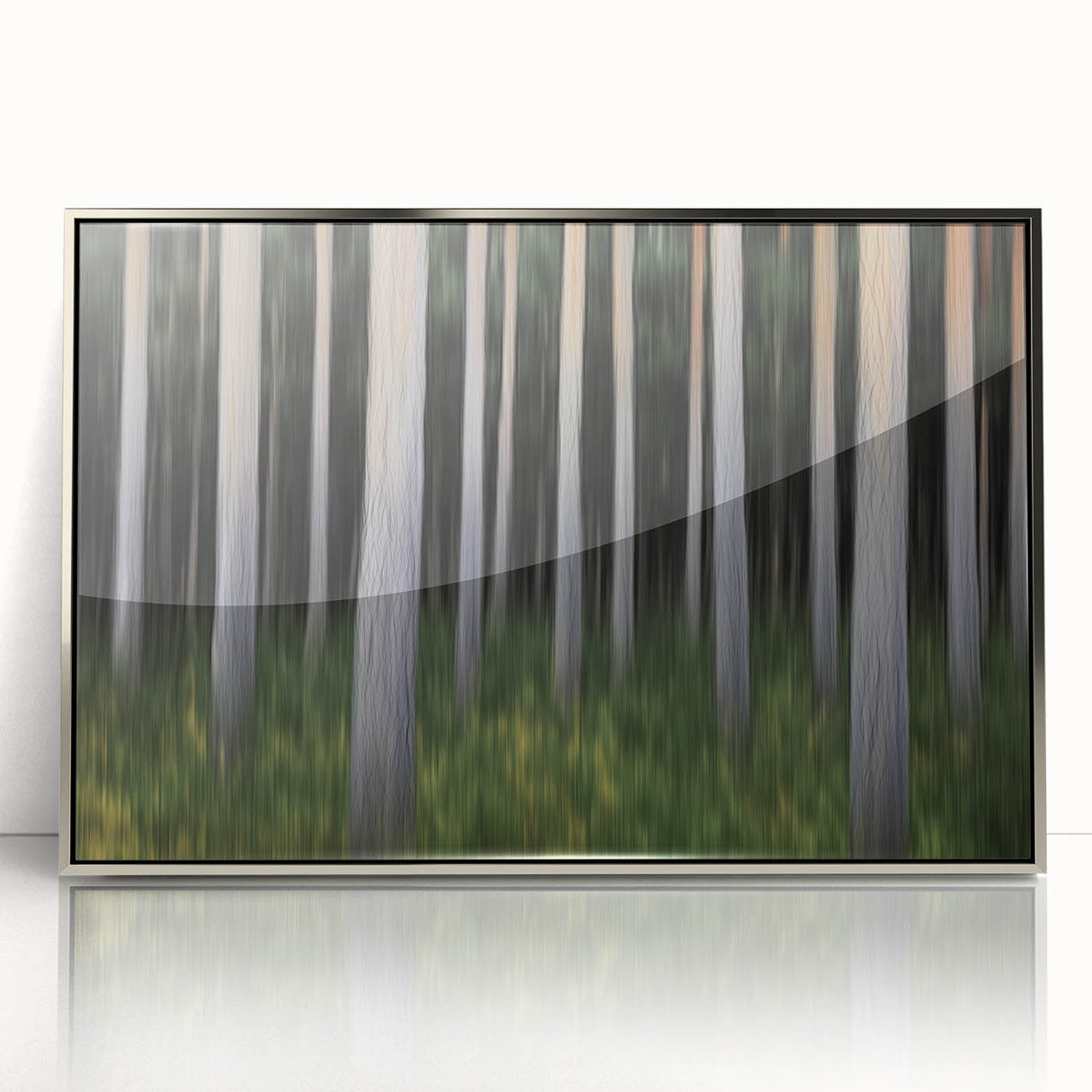Vertical Forest Flow – Dynamic Abstract Tree Motion Wall Art