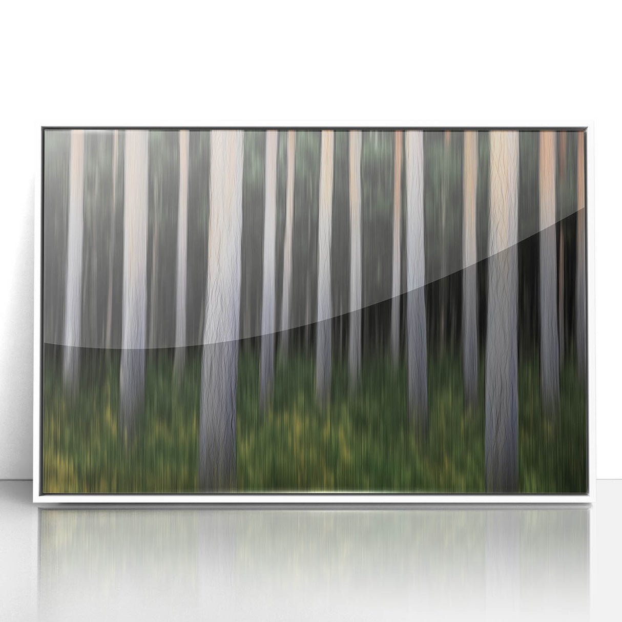 Vertical Forest Flow – Dynamic Abstract Tree Motion Wall Art