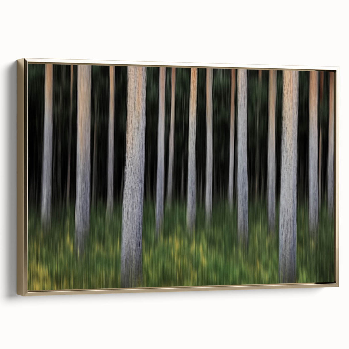 Vertical Forest Flow – Dynamic Abstract Tree Motion Wall Art