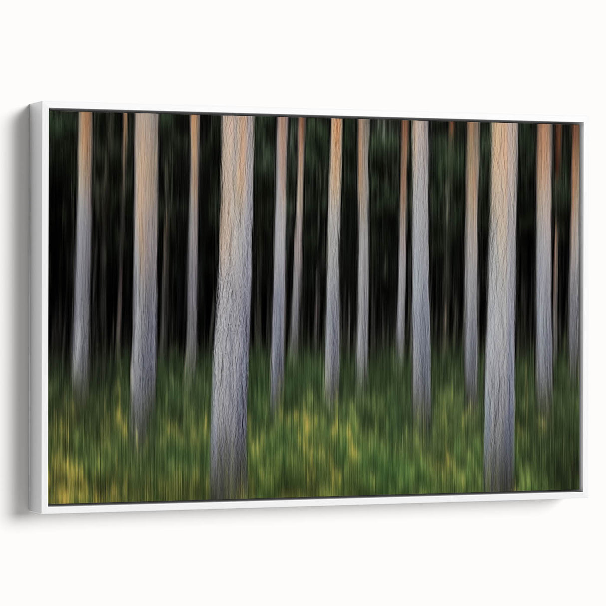Vertical Forest Flow – Dynamic Abstract Tree Motion Wall Art