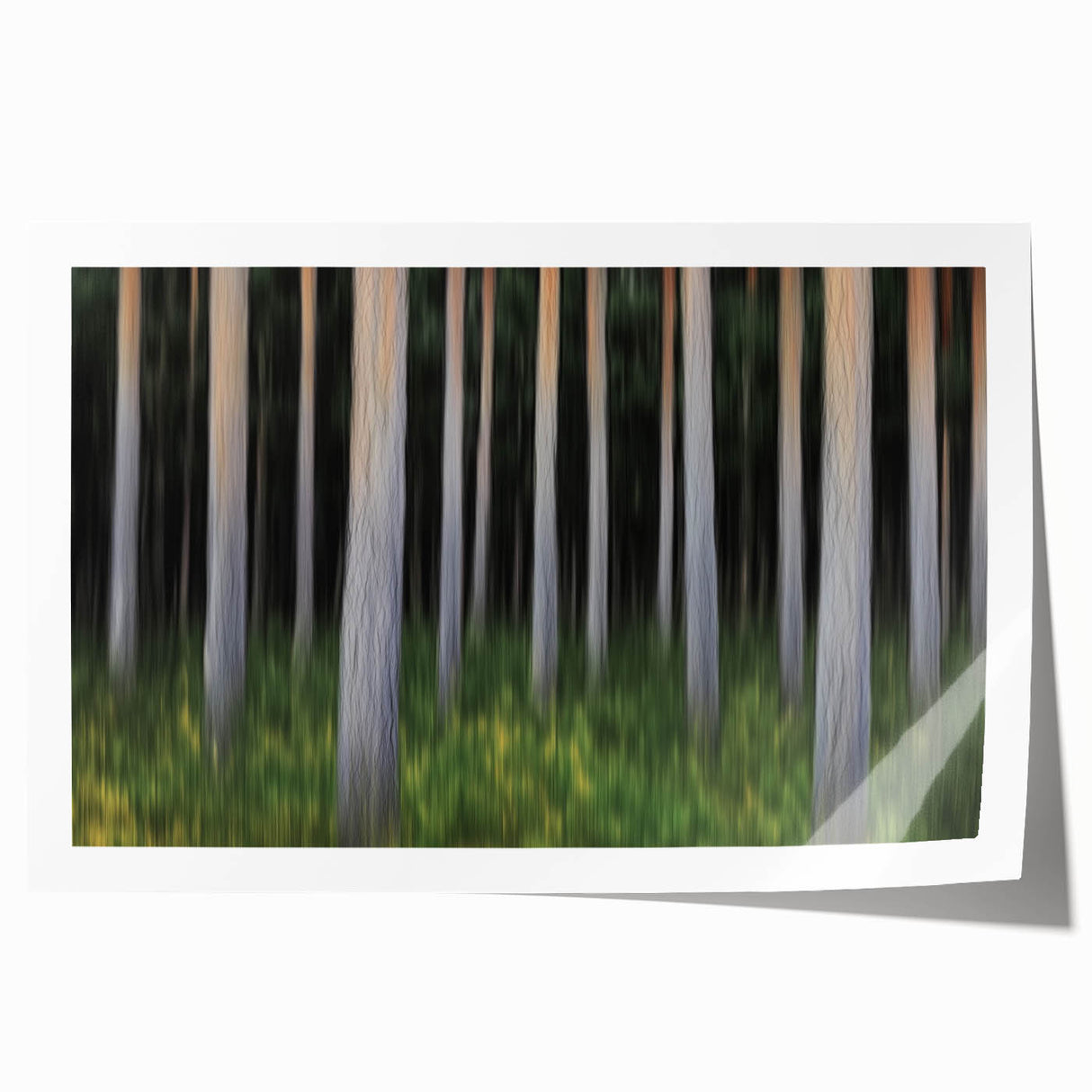 Vertical Forest Flow – Dynamic Abstract Tree Motion Wall Art