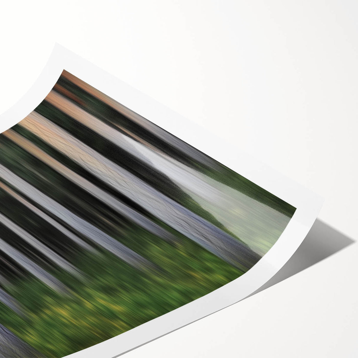 Vertical Forest Flow – Dynamic Abstract Tree Motion Wall Art