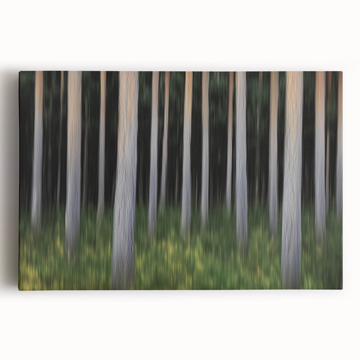 Vertical Forest Flow – Dynamic Abstract Tree Motion Wall Art