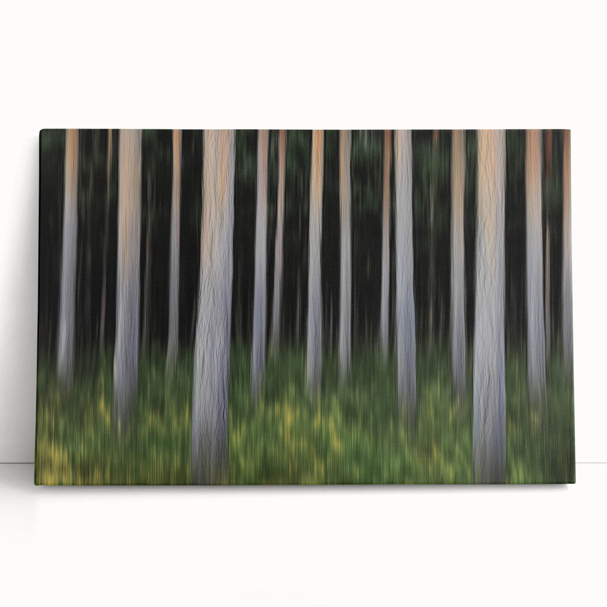 Vertical Forest Flow – Dynamic Abstract Tree Motion Wall Art