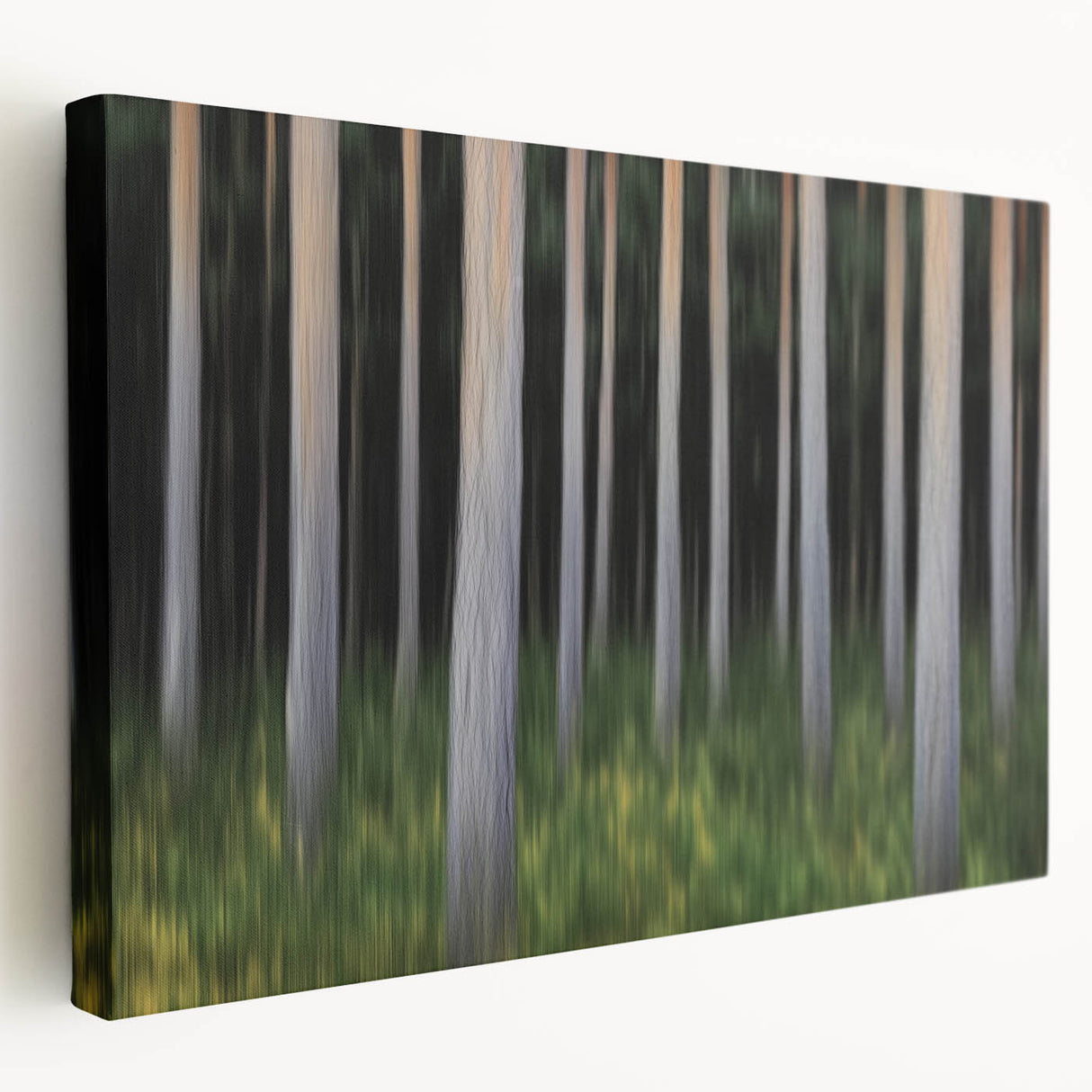 Vertical Forest Flow – Dynamic Abstract Tree Motion Wall Art