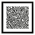 Bold Geometric Black and White Wall Art – Framed & Canvas