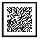 Bold Geometric Black and White Wall Art – Framed & Canvas