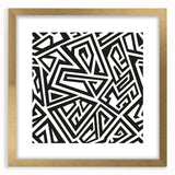 Bold Geometric Black and White Wall Art – Framed & Canvas