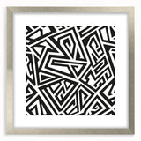 Bold Geometric Black and White Wall Art – Framed & Canvas