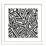 Bold Geometric Black and White Wall Art – Framed & Canvas