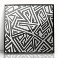 Bold Geometric Black and White Wall Art – Framed & Canvas