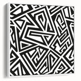 Bold Geometric Black and White Wall Art – Framed & Canvas