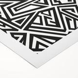 Bold Geometric Black and White Wall Art – Framed & Canvas