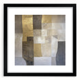 Abstract Geometric Wall Art – Gold and Beige Modern Canvas Print