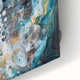 Modern Office Wall Art - Abstract Teal & Gold Corporate Print