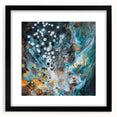 Modern Office Wall Art - Abstract Teal & Gold Corporate Print