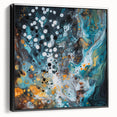 Modern Office Wall Art - Abstract Teal & Gold Corporate Print
