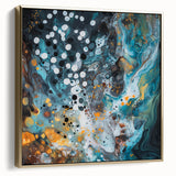 Modern Office Wall Art - Abstract Teal & Gold Corporate Print