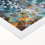 Modern Office Wall Art - Abstract Teal & Gold Corporate Print