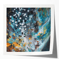 Modern Office Wall Art - Abstract Teal & Gold Corporate Print