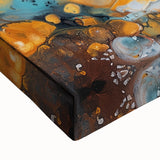 Modern Office Wall Art - Abstract Teal & Gold Corporate Print