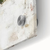 Close-up of a vibrant abstract architecture wall art piece, showcasing intricate geometric patterns and vivid colors on acrylic glass, perfect for modern decor.