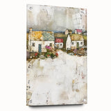 Abstract architectural wall art displayed in a side view, featuring vibrant acrylic glass with unique pin accents, perfect for modern home decor.