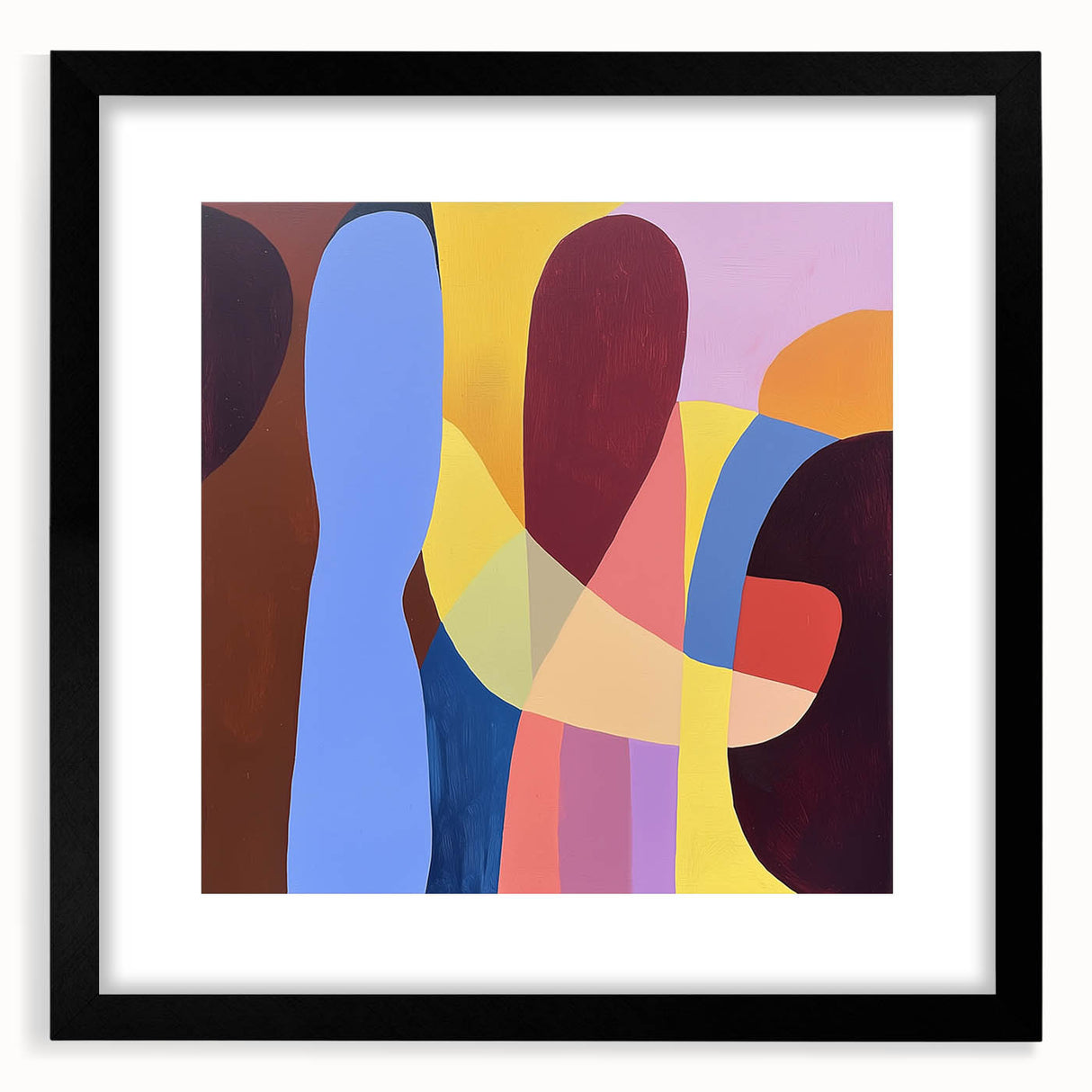 Abstract geometric frame in matte black, showcasing a modern design ideal for contemporary decor. Perfect for enhancing any living space with elegance and style.