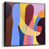 Abstract geometric framed canvas art showcasing a sleek black design with sharp angles, highlighting modern aesthetics, perfect for contemporary home decor.